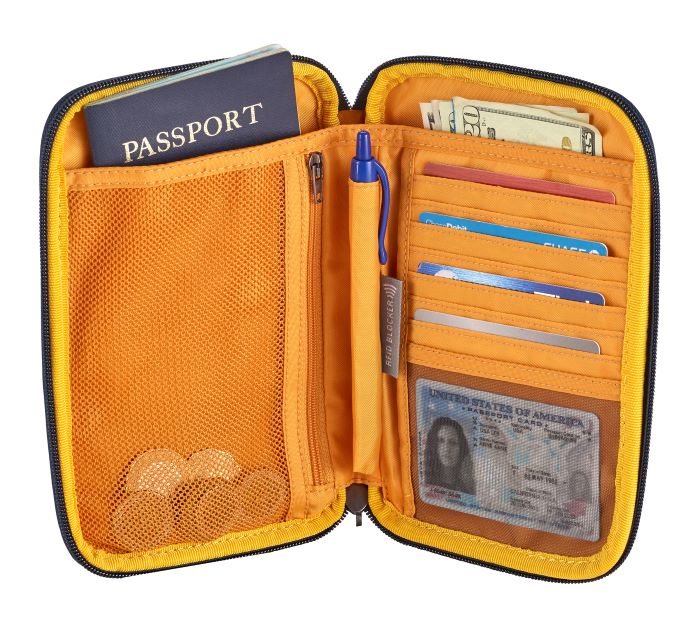 rfid travel zip organizer