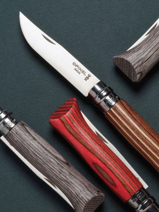 Opinel Nóż Inox Laminated Red Natural 08