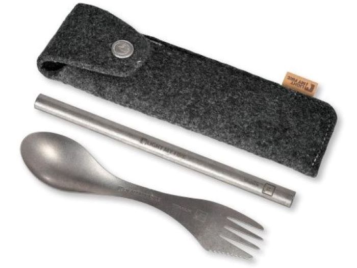 Light My Fire Spork & Straw Kit Titanium