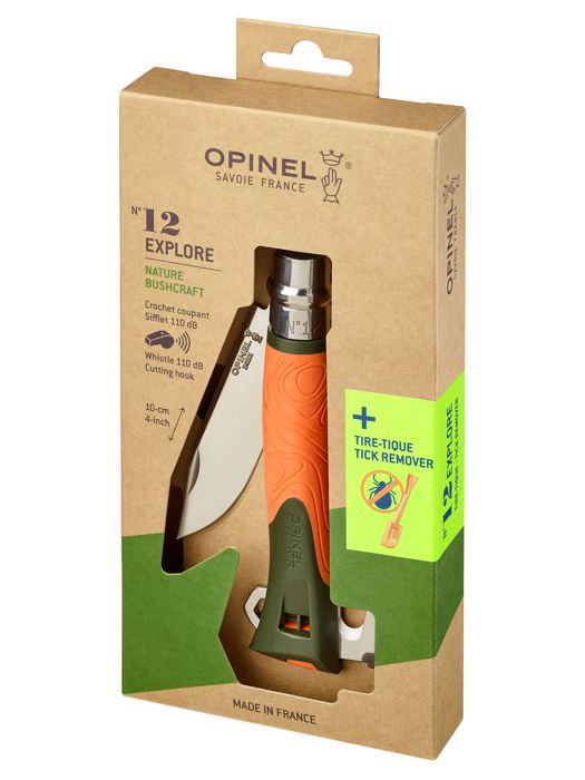 Opinel Nóż Explore Orange Tick Remover 12