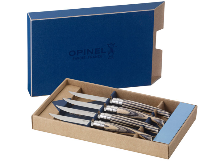 Noże OPINEL Table 10 Laminated Birch Box Set