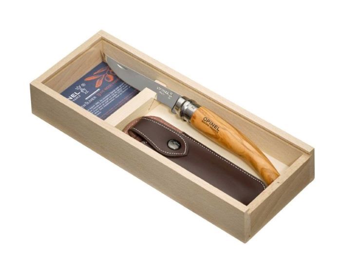 Opinel Nóż Slim Olive 10 opakowanie+etui